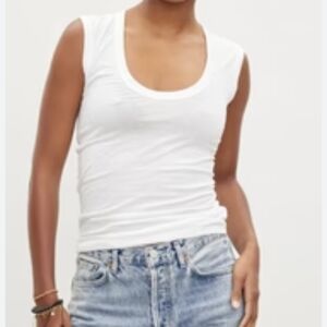 J.CREW Basic White Sleeveless Women's Top